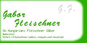gabor fleischner business card